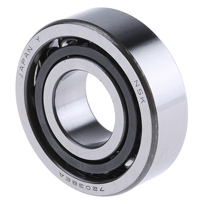 NSK 7203BEAT85 Single Row Angular Contact Ball Bearing- Open Type 17mm I.D, 40mm O.D