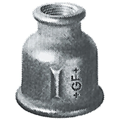 Georg Fischer Malleable Iron Fitting Reducer Socket, 3/4 in BSPP Female (Connection 1), 1/2 in BSPP Female (Connection