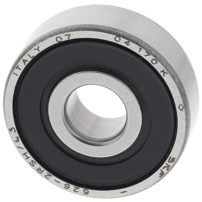 SKF 626-2RSH/C3 Single Row Deep Groove Ball Bearing- Both Sides Sealed 6mm I.D, 19mm O.D