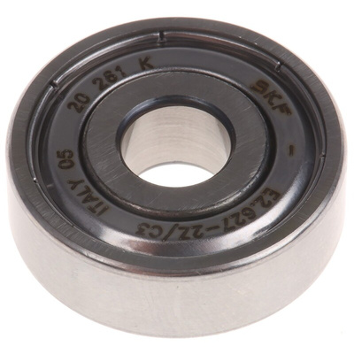 SKF E2.627-2Z/C3 Single Row Deep Groove Ball Bearing- Both Sides Shielded 7mm I.D, 22mm O.D