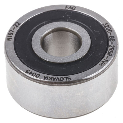 FAG 3200-BB-2RSR-TVH Double Row Angular Contact Ball Bearing- Both Sides Sealed 10mm I.D, 30mm O.D