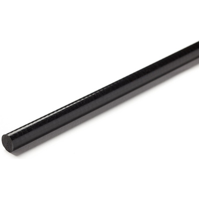 RS PRO Black Glass-Reinforced Plastic GRP Rod, 1m x 60mm Diameter