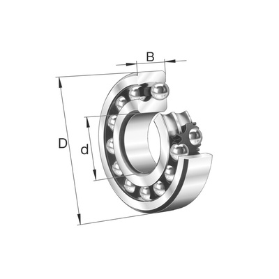 FAG 2211-K-TVH-C3 Self Aligning Ball Bearing- Open Type 55mm I.D, 100mm O.D