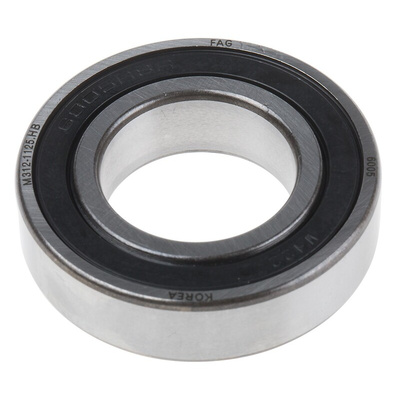 FAG 6005-C-2HRS Single Row Deep Groove Ball Bearing- Both Sides Sealed 25mm I.D, 47mm O.D