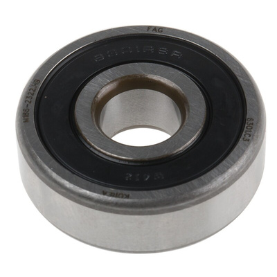 FAG 6301-2RSR-C3 Single Row Deep Groove Ball Bearing- Both Sides Sealed 12mm I.D, 37mm O.D