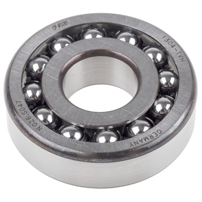 FAG 1304-TVH Self Aligning Ball Bearing- Open Type 20mm I.D, 52mm O.D