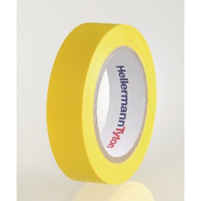 HellermannTyton HelaTape Flex Yellow Electrical Tape, 15mm x 10m