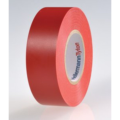 HellermannTyton HelaTape Flex Red Electrical Tape, 19mm x 20m