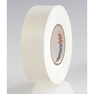 HellermannTyton HelaTape Flex White Electrical Tape, 19mm x 20m