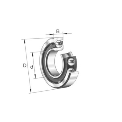 FAG 71811-TN Single Row Angular Contact Ball Bearing- Open Type 55mm I.D, 72mm O.D