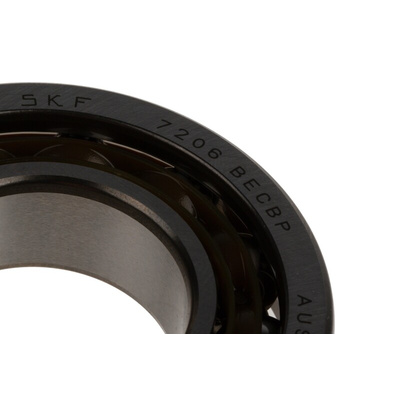 SKF 7206 BECBP Single Row Angular Contact Ball Bearing- Open Type 30mm I.D, 62mm O.D