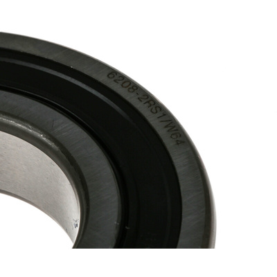 SKF 6208-2RS1/W64 Single Row Deep Groove Ball Bearing- Both Sides Sealed 40mm I.D, 80mm O.D