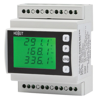 HOBUT 1, 3 Phase LCD Energy Meter, Type Electronic