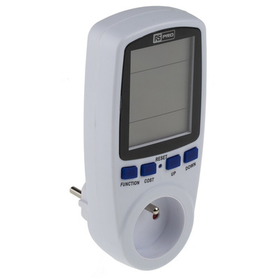 RS PRO LCD Energy Meter, Type Power Metering Socket