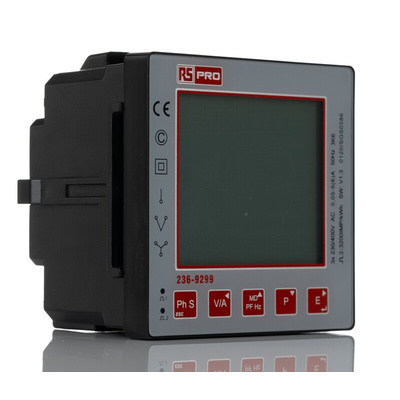 RS PRO 1, 3 Phase Backlit Energy Meter, Type Energy Meter