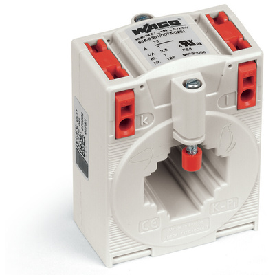 Wago 855 Series DIN Rail Mounted Current Transformer, 600A Input, 5 A Output, 1200 V