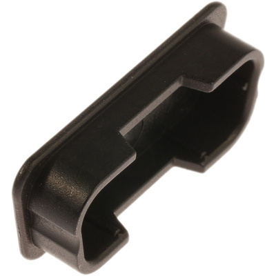 Male 15 Way D-sub Connector Dust Cap, Carbon Black Reinforced PP