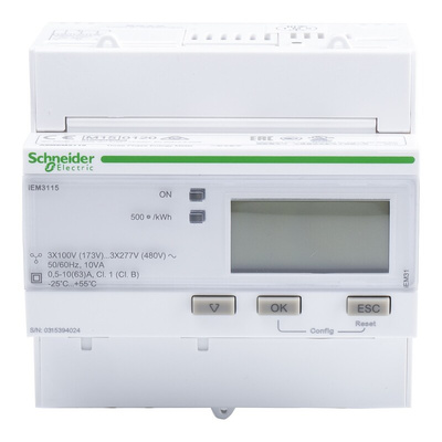 Schneider Electric 1, 3 Phase LCD Energy Meter