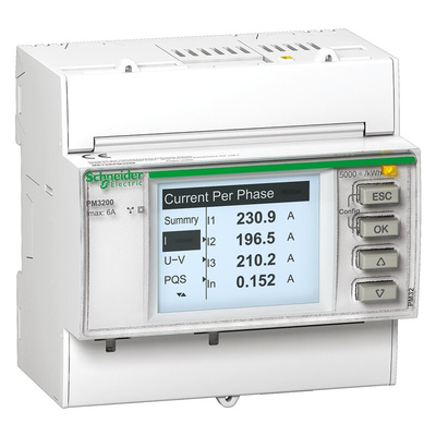 Schneider Electric 1, 3 Phase LCD Energy Meter