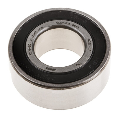 FAG 3206-BD-XL-2HRS-TVH Double Row Angular Contact Ball Bearing- Both Sides Sealed 30mm I.D, 62mm O.D