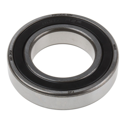 FAG 6007-2RSR Single Row Deep Groove Ball Bearing- Both Sides Sealed 35mm I.D, 62mm O.D