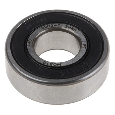 FAG 6202-C-2HRS Single Row Deep Groove Ball Bearing- Both Sides Sealed 15mm I.D, 35mm O.D