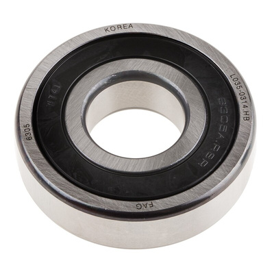 FAG 6305-C-2HRS Single Row Deep Groove Ball Bearing- Both Sides Sealed 25mm I.D, 62mm O.D