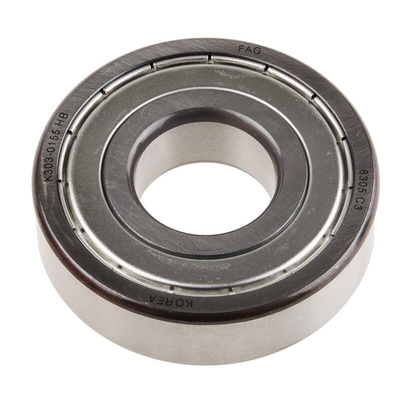 FAG 6305-2Z-C3 Single Row Deep Groove Ball Bearing- Both Sides Shielded 25mm I.D, 62mm O.D