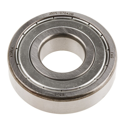 FAG 6305-2Z Single Row Deep Groove Ball Bearing- Both Sides Shielded 25mm I.D, 62mm O.D