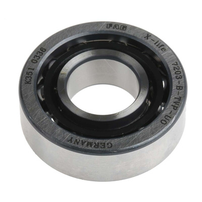 FAG 7203-B-XL-TVP-UO Single Row Angular Contact Ball Bearing- Open Type 17mm I.D, 40mm O.D