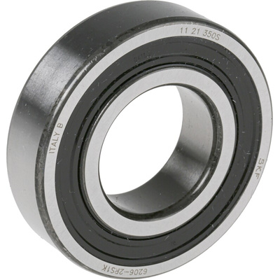 SKF 6206-2RS1K Single Row Deep Groove Ball Bearing- Both Sides Sealed 30mm I.D, 62mm O.D