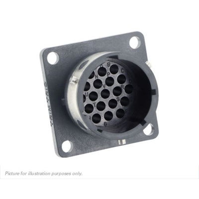 Souriau, UTGX 19 Way Flange Mount Circular Connector Plug, Socket Contacts,Shell Size 14, Bayonet, MIL-DTL-26482