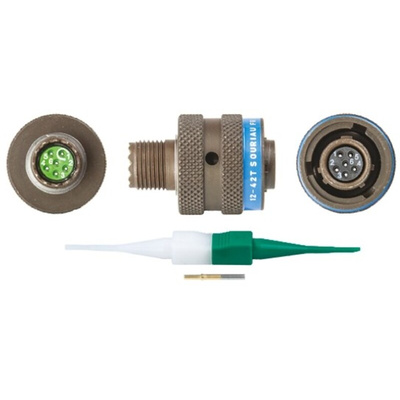 Souriau, 8LT 6 Way Cable Mount MIL Spec Circular Connector Plug, Socket Contacts,Shell Size 09, Bayonet Coupling,