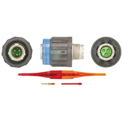 Souriau, EN3645 3 Way Cable Mount MIL Spec Circular Connector Plug, Pin Contacts,Shell Size 09, Screw Coupling,