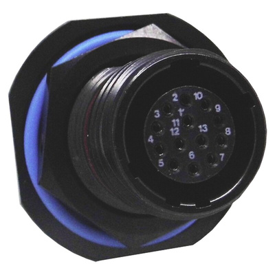 Amphenol Limited, TV 22 Way Panel Mount MIL Spec Circular Connector Receptacle, Socket Contacts,Shell Size 13, Screw