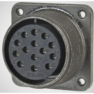Amphenol Industrial, MS-E 14 Way MIL Spec Circular Connector Plug, Socket Contacts,Shell Size 22, Quick Coupling