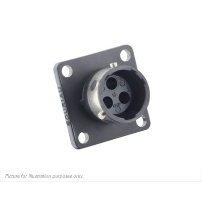 Souriau, UTGX 3 Way Flange Mount Circular Connector Plug, Socket Contacts,Shell Size 10, Bayonet, MIL-DTL-26482