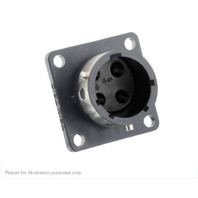 Souriau, UTGX 4 Way Flange Mount Circular Connector Plug, Socket Contacts,Shell Size 12, Bayonet, MIL-DTL-26482