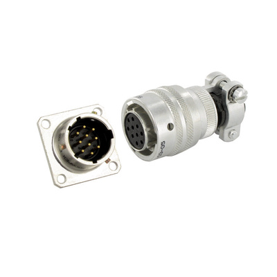Amphenol Industrial, PT06E 8 Way Circular Connectors Plug, Socket Contacts,Shell Size 16, Push-Pull