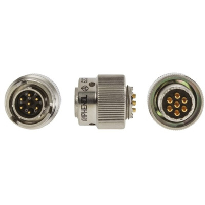 Amphenol Limited, 62GB 7 Way Cable Mount MIL Spec Circular Connector Plug, Pin Contacts,Shell Size 10, Bayonet
