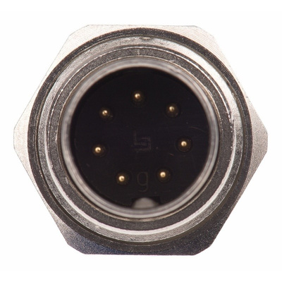 Binder Solder Connector, 7 Contacts, Panel Mount M9