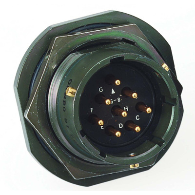 Amphenol, 04 8 Way Cable MIL Spec Circular Connector Plug, Socket Contacts,Shell Size 12, Bayonet, MIL-DTL-26482