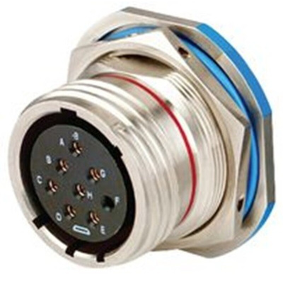 Amphenol Limited, D38999 Threaded Entry 6 Way Jam Nut MIL Spec Circular Connector Plug, Pin Contacts,Shell Size 17mm,