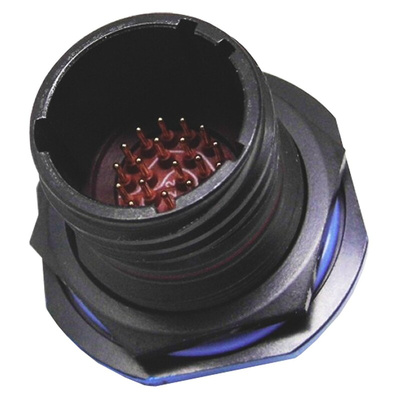 Amphenol Limited, TV 6 Way Panel Mount MIL Spec Circular Connector Receptacle, Pin Contacts,Shell Size 11, Screw