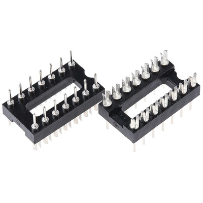 RS PRO 2.54mm Pitch 14 Way,Through Hole Mount IC Dip Header, Tin over Nickel, 1A