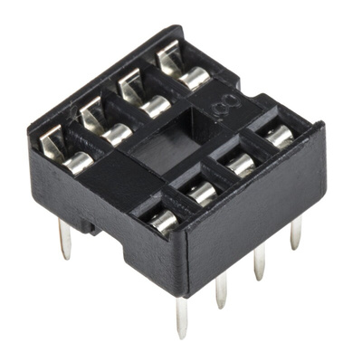 Winslow, W3100 2.54mm Pitch Vertical 8 Way, Through Hole Stamped Pin Open Frame IC Dip Socket, 10A