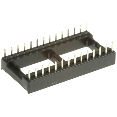 Winslow, W3100 2.54mm Pitch Vertical 28 Way, Through Hole Stamped Pin Open Frame IC Dip Socket, 10A