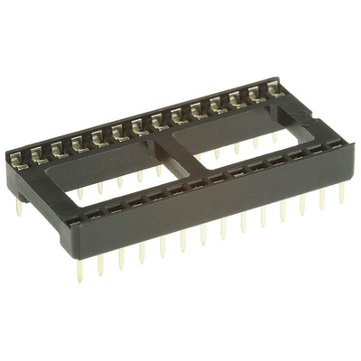 Winslow, W3100 2.54mm Pitch Vertical 28 Way, Through Hole Stamped Pin Open Frame IC Dip Socket, 10A