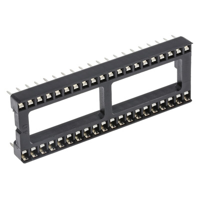 Winslow, W3100 2.54mm Pitch Vertical 40 Way, Through Hole Stamped Pin Open Frame IC Dip Socket, 10A