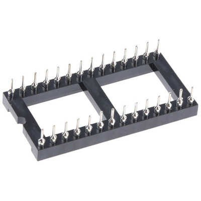 Winslow 2.54mm Pitch Vertical 28 Way, Through Hole Turned Pin Open Frame IC Dip Socket, 5A